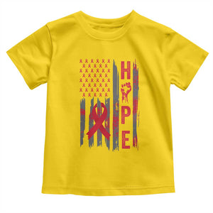American Flag Hope HIV Awareness Toddler T Shirt World AIDS Day Gift TS12 Daisy Print Your Wear