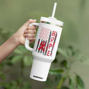 American Flag Hope HIV Awareness Tumbler With Handle World AIDS Day Gift TS12 Print Your Wear