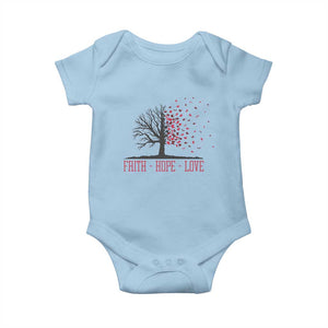 World AIDS Day Awareness Gift Baby Onesie Faith Hope Love TS12 Light Blue Print Your Wear