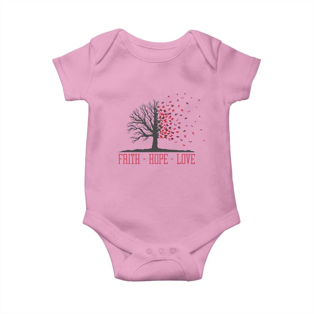 World AIDS Day Awareness Gift Baby Onesie Faith Hope Love TS12 Light Pink Print Your Wear