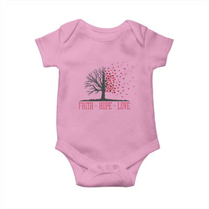 World AIDS Day Awareness Gift Baby Onesie Faith Hope Love TS12 Light Pink Print Your Wear