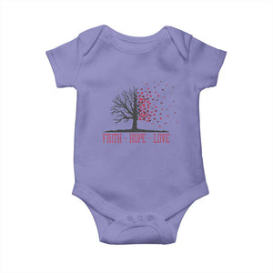 World AIDS Day Awareness Gift Baby Onesie Faith Hope Love TS12 Violet Print Your Wear