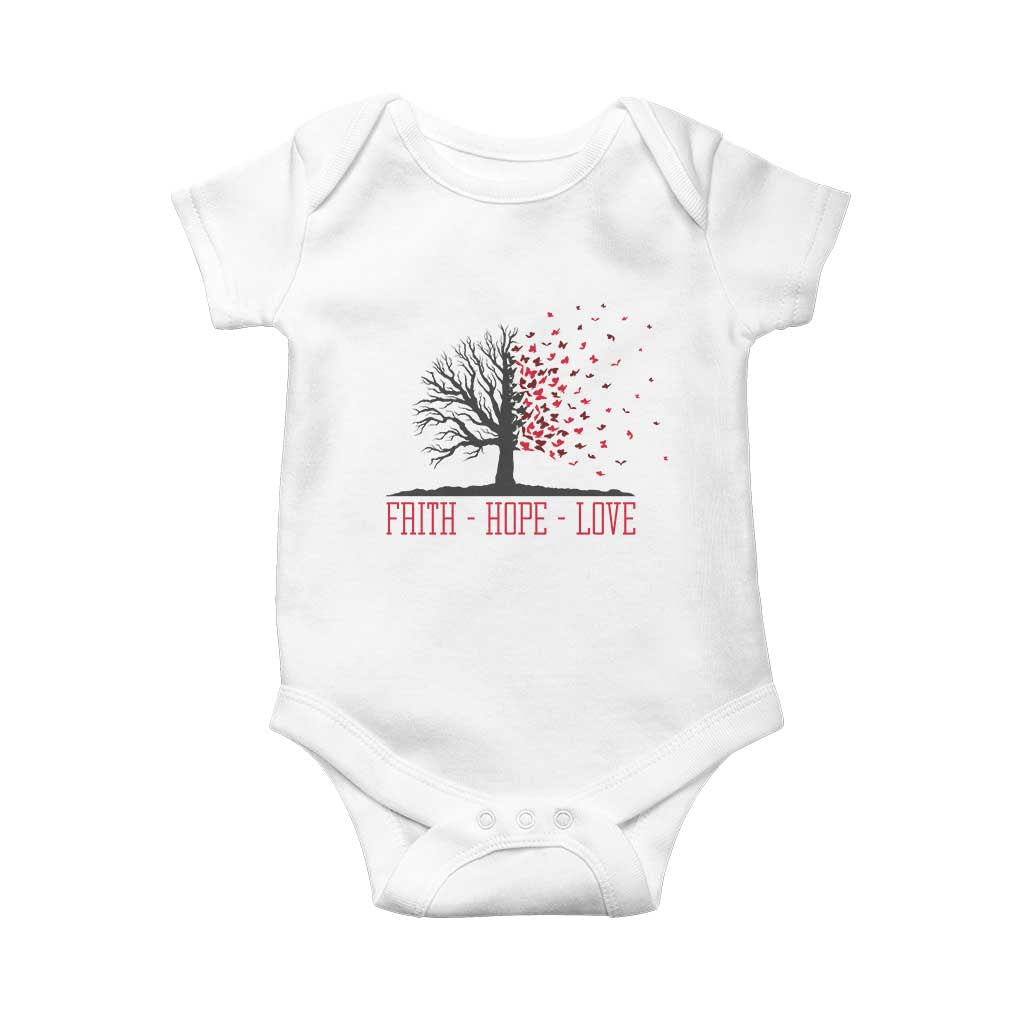 World AIDS Day Awareness Gift Baby Onesie Faith Hope Love TS12 White Print Your Wear