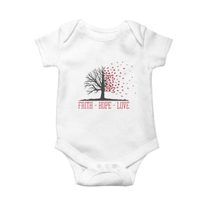 World AIDS Day Awareness Gift Baby Onesie Faith Hope Love TS12 White Print Your Wear