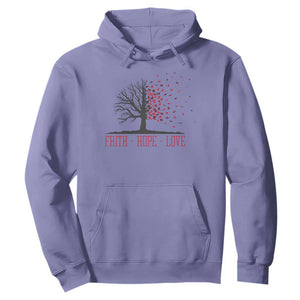 World AIDS Day Awareness Gift Hoodie Faith Hope Love TS12 Violet Print Your Wear
