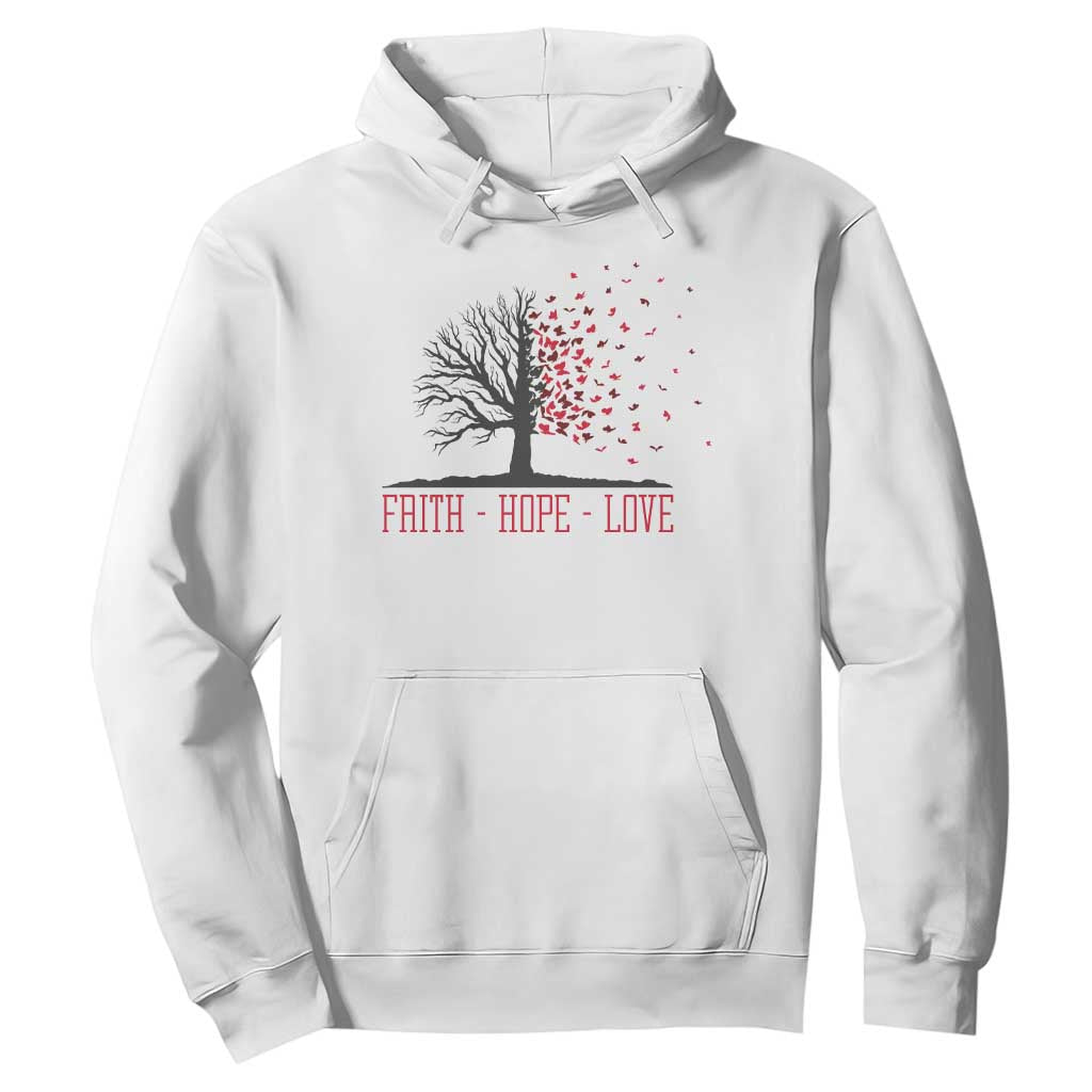 World AIDS Day Awareness Gift Hoodie Faith Hope Love TS12 White Print Your Wear