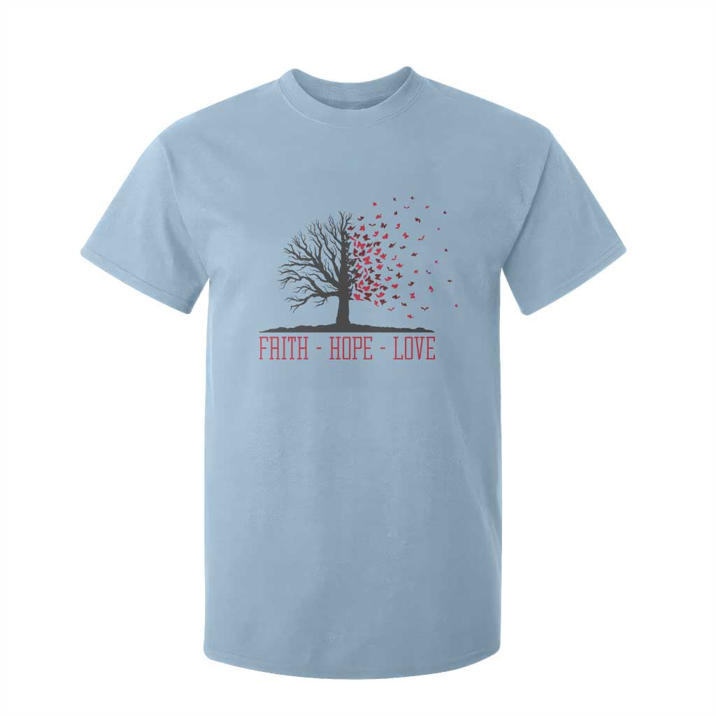 World AIDS Day Awareness Gift T Shirt For Kid Faith Hope Love TS12 Light Blue Print Your Wear
