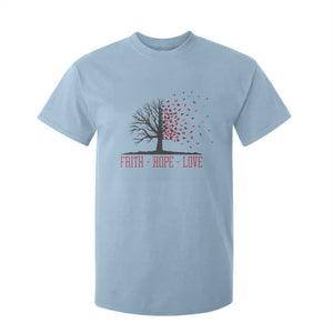 World AIDS Day Awareness Gift T Shirt For Kid Faith Hope Love TS12 Light Blue Print Your Wear