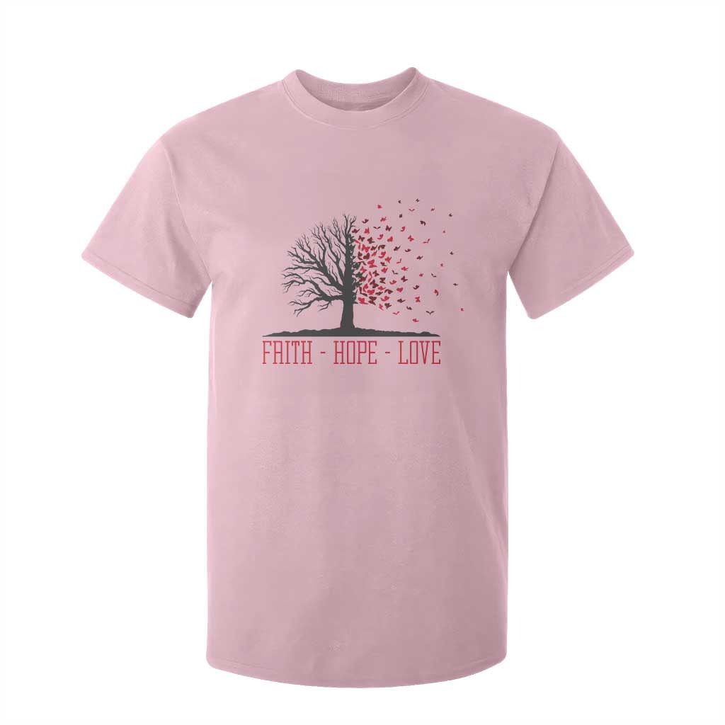 World AIDS Day Awareness Gift T Shirt For Kid Faith Hope Love TS12 Light Pink Print Your Wear