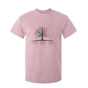 World AIDS Day Awareness Gift T Shirt For Kid Faith Hope Love TS12 Light Pink Print Your Wear