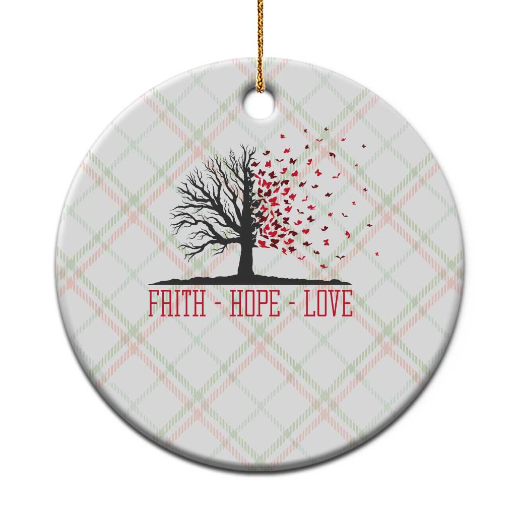 World AIDS Day Awareness Gift Ceramic Ornament Faith Hope Love TS12 1pc Christmas Plaid Print Your Wear