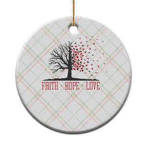 World AIDS Day Awareness Gift Ceramic Ornament Faith Hope Love TS12 1pc Christmas Plaid Print Your Wear