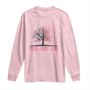 World AIDS Day Awareness Gift Long Sleeve Shirt Faith Hope Love TS12 Light Pink Print Your Wear