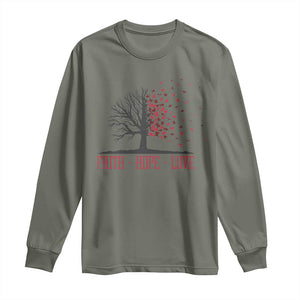 World AIDS Day Awareness Gift Long Sleeve Shirt Faith Hope Love TS12 Military Green Print Your Wear