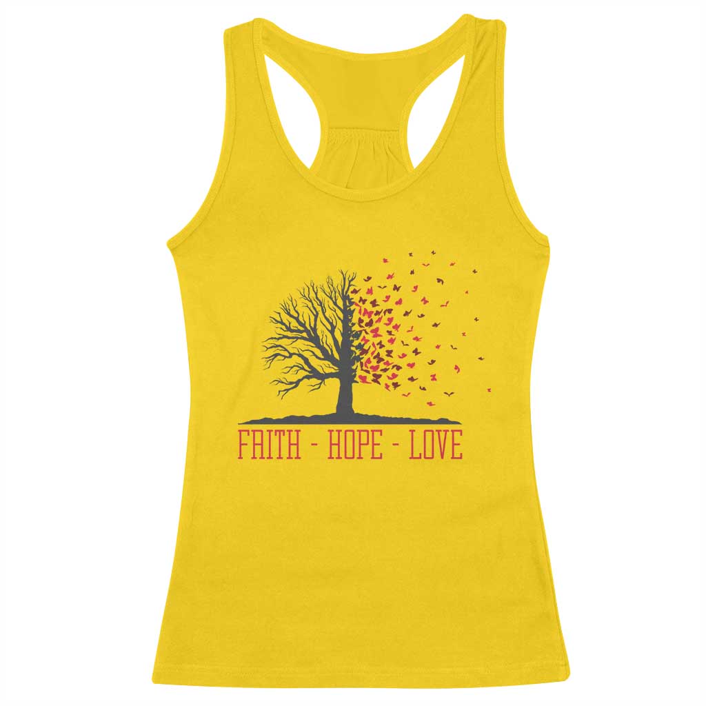 World AIDS Day Awareness Gift Racerback Tank Top Faith Hope Love - Print Your Wear