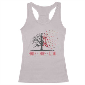 World AIDS Day Awareness Gift Racerback Tank Top Faith Hope Love - Print Your Wear