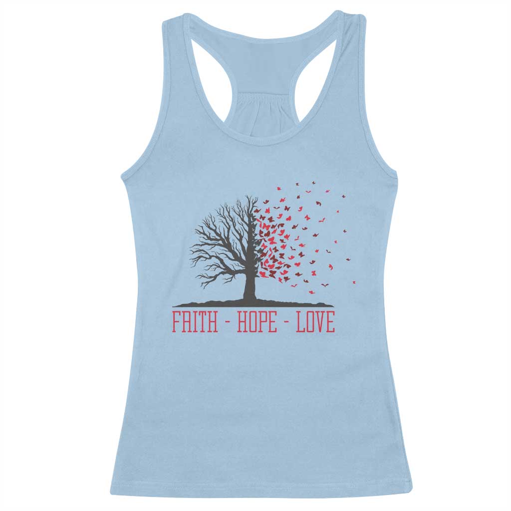 World AIDS Day Awareness Gift Racerback Tank Top Faith Hope Love - Print Your Wear