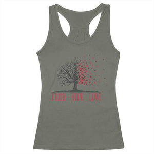 World AIDS Day Awareness Gift Racerback Tank Top Faith Hope Love TS12 Military Green Print Your Wear