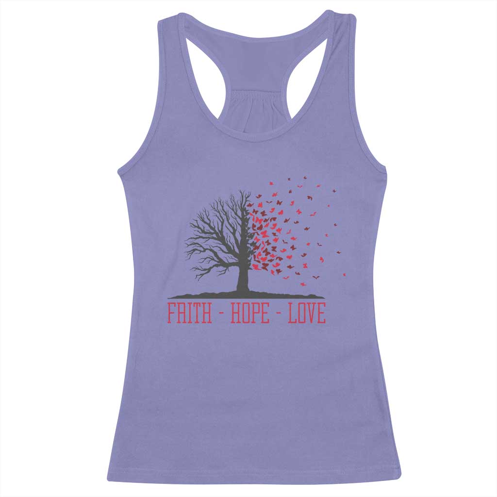 World AIDS Day Awareness Gift Racerback Tank Top Faith Hope Love - Print Your Wear