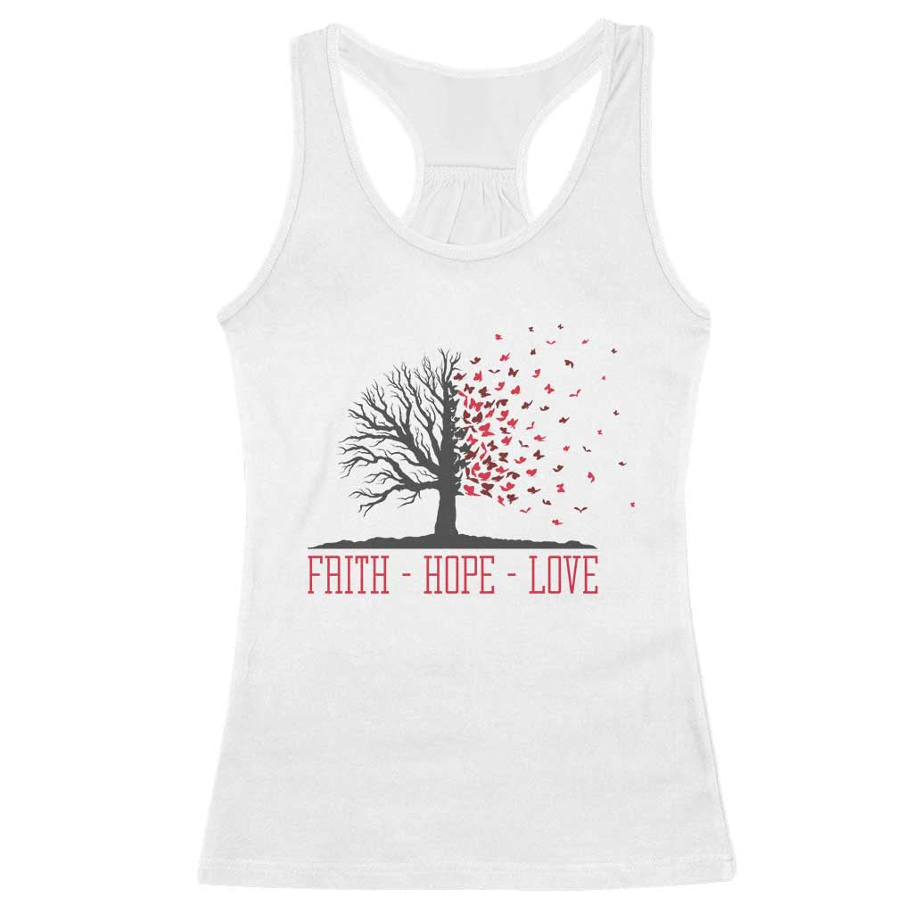 World AIDS Day Awareness Gift Racerback Tank Top Faith Hope Love - Print Your Wear