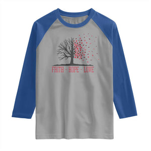World AIDS Day Awareness Gift Raglan Shirt Faith Hope Love TS12 Sport Gray Royal Print Your Wear
