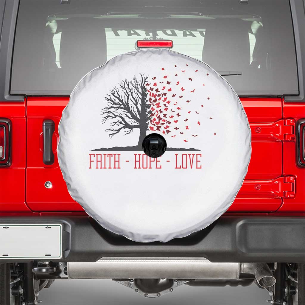 World AIDS Day Awareness Gift Spare Tire Cover Faith Hope Love TS12 White Print Your Wear