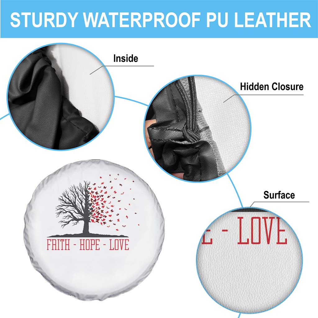 World AIDS Day Awareness Gift Spare Tire Cover Faith Hope Love TS12 Print Your Wear