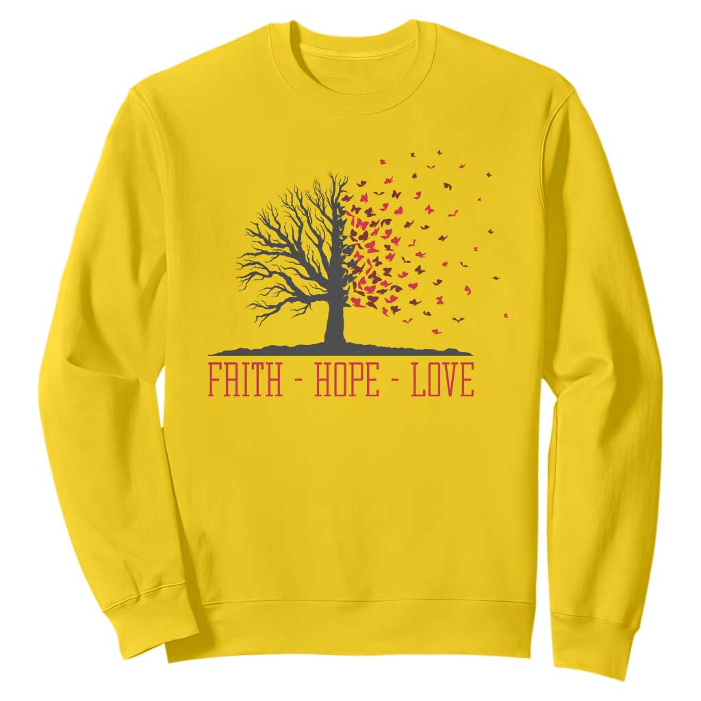 World AIDS Day Awareness Gift Sweatshirt Faith Hope Love TS12 Daisy Print Your Wear