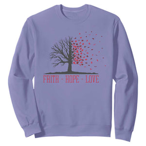 World AIDS Day Awareness Gift Sweatshirt Faith Hope Love TS12 Violet Print Your Wear
