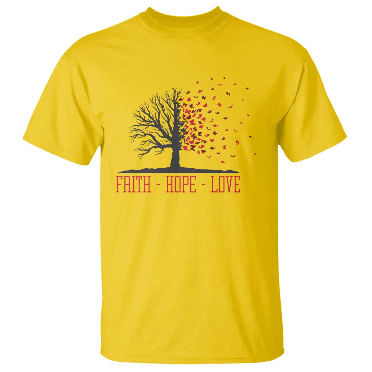 World AIDS Day Awareness Gift T Shirt Faith Hope Love TS12 Daisy Print Your Wear