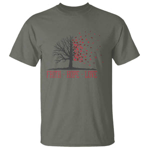 World AIDS Day Awareness Gift T Shirt Faith Hope Love TS12 Military Green Print Your Wear