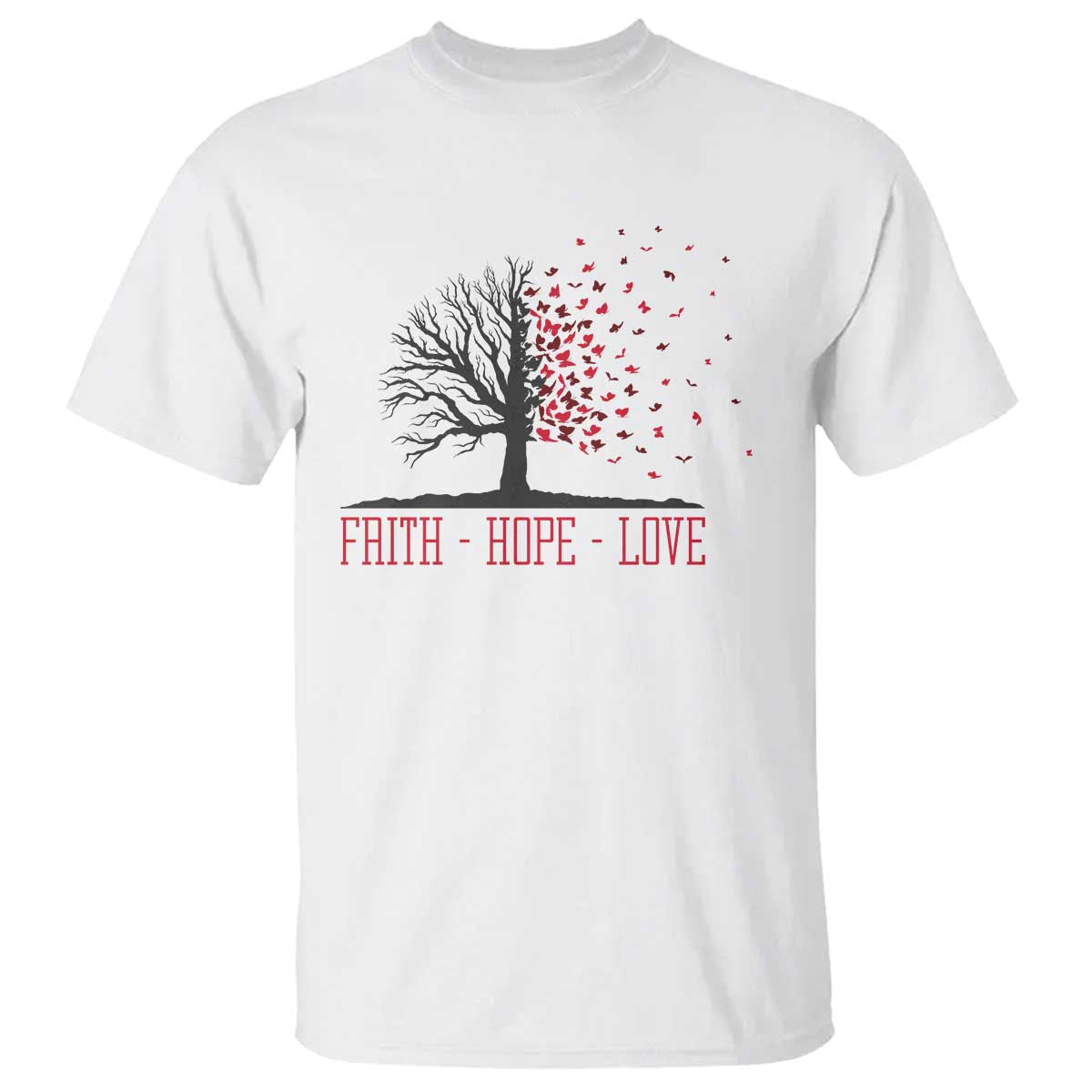 World AIDS Day Awareness Gift T Shirt Faith Hope Love TS12 White Print Your Wear