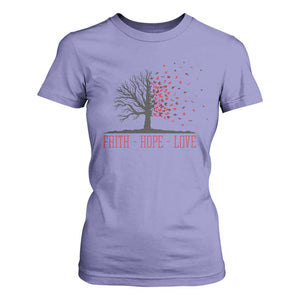 World AIDS Day Awareness Gift T Shirt For Women Faith Hope Love TS12 Violet Print Your Wear