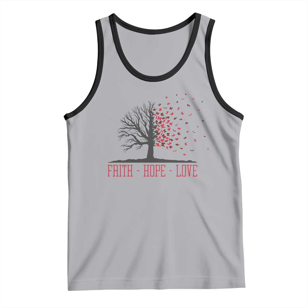World AIDS Day Awareness Gift Tank Top Faith Hope Love TS12 Athletic Heather Black Print Your Wear