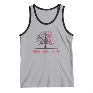 World AIDS Day Awareness Gift Tank Top Faith Hope Love TS12 Athletic Heather Black Print Your Wear