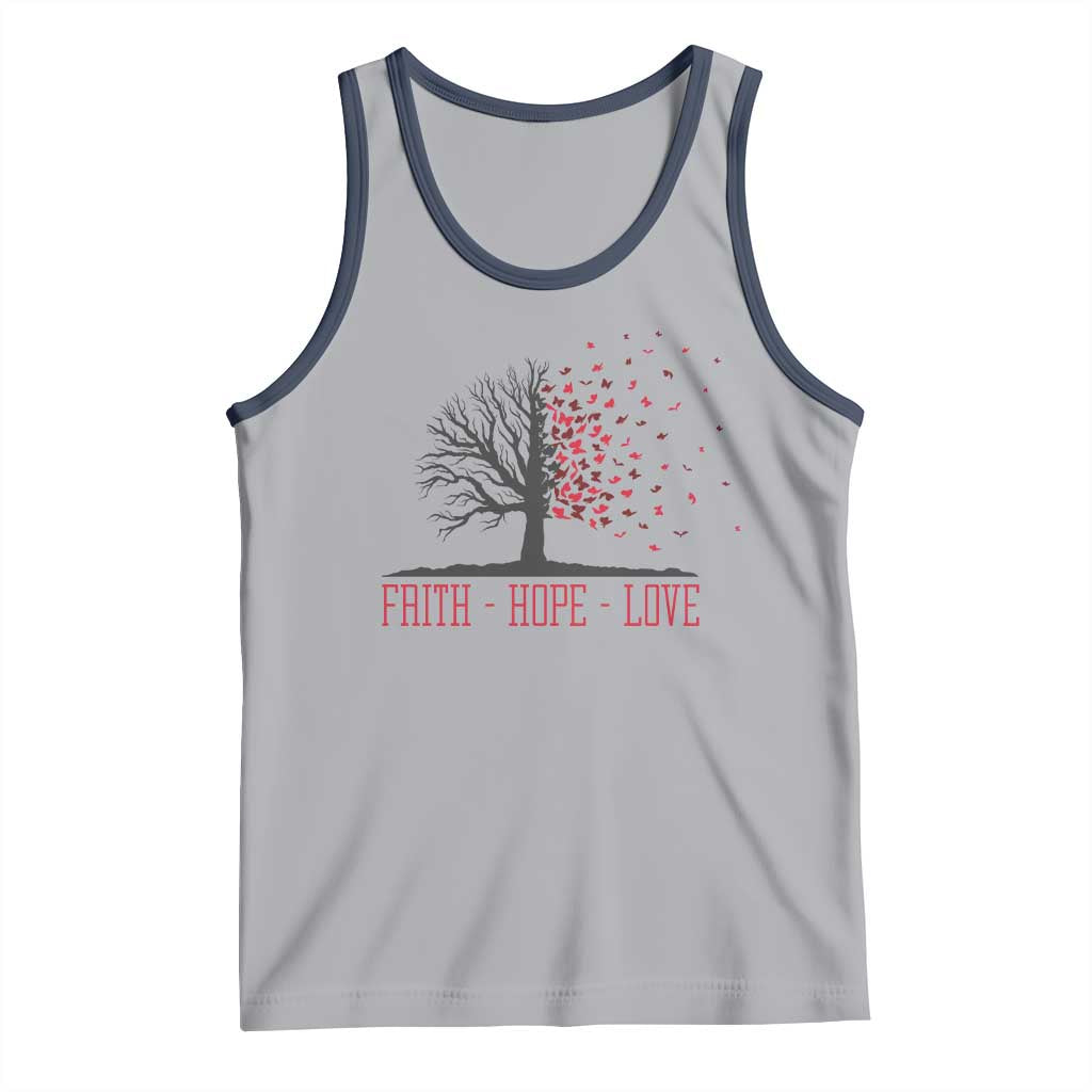 World AIDS Day Awareness Gift Tank Top Faith Hope Love TS12 Athletic Heather Navy Print Your Wear