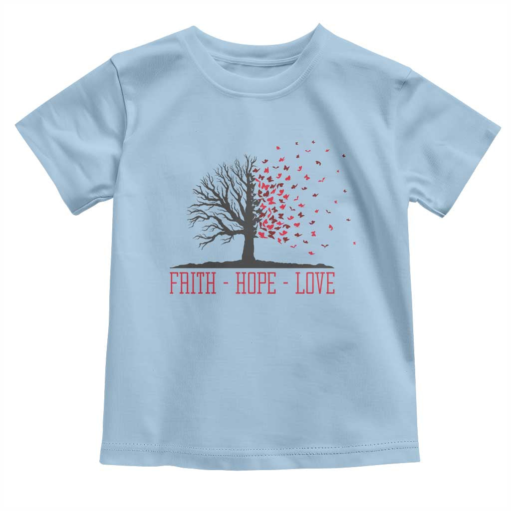 World AIDS Day Awareness Gift Toddler T Shirt Faith Hope Love TS12 Light Blue Print Your Wear