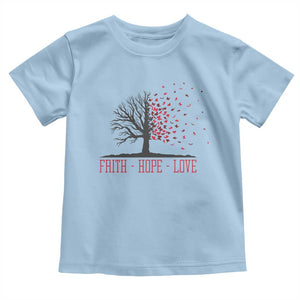 World AIDS Day Awareness Gift Toddler T Shirt Faith Hope Love TS12 Light Blue Print Your Wear