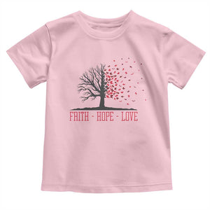 World AIDS Day Awareness Gift Toddler T Shirt Faith Hope Love TS12 Light Pink Print Your Wear
