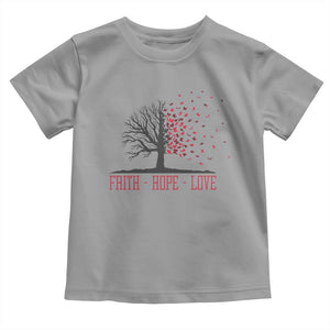 World AIDS Day Awareness Gift Toddler T Shirt Faith Hope Love TS12 Sport Gray Print Your Wear