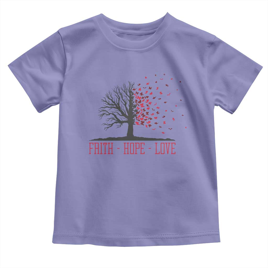 World AIDS Day Awareness Gift Toddler T Shirt Faith Hope Love TS12 Violet Print Your Wear