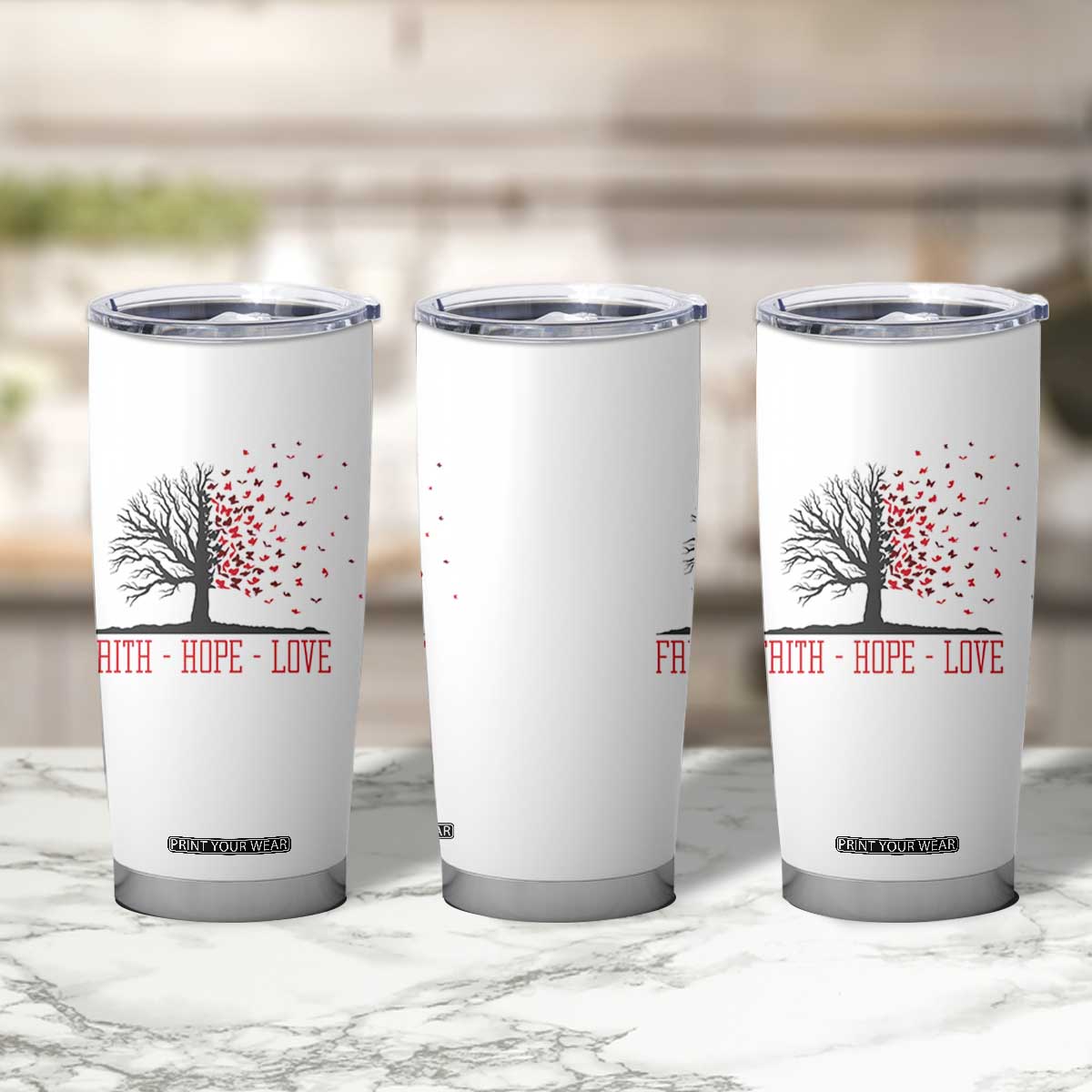 World AIDS Day Awareness Gift Tumbler Cup Faith Hope Love TS12 Print Your Wear