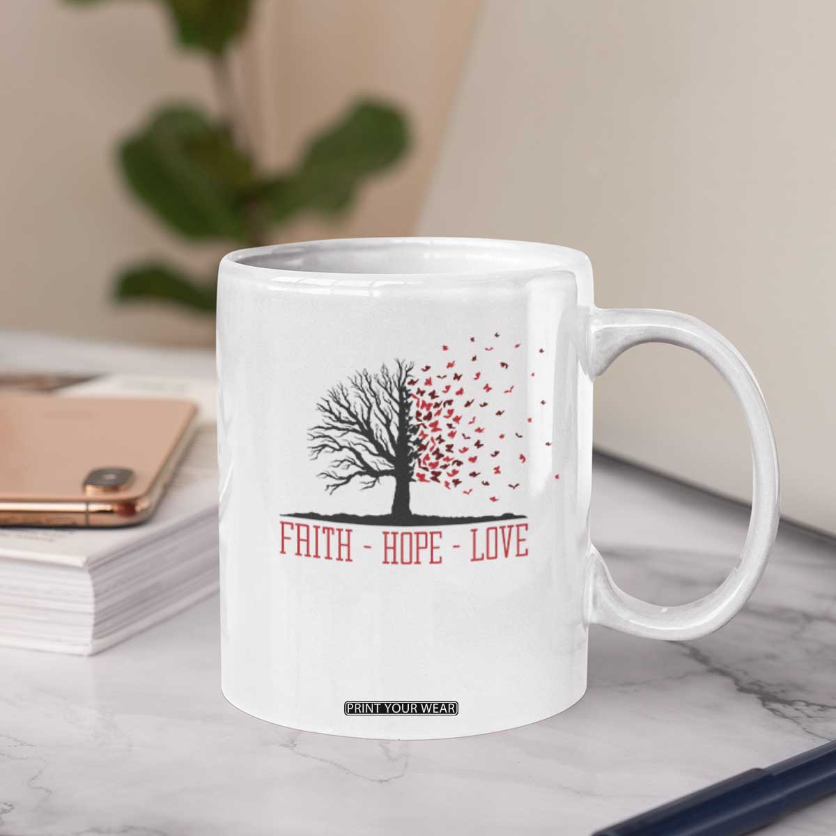 World AIDS Day Awareness Gift Coffee Mug Faith Hope Love TS12 Print Your Wear