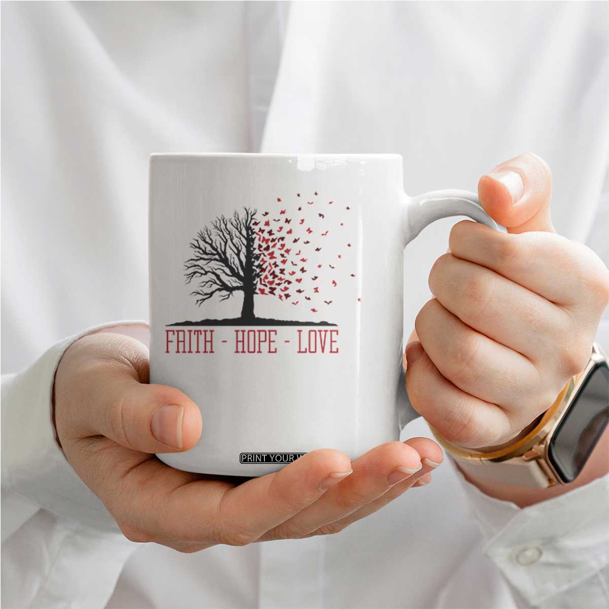 World AIDS Day Awareness Gift Coffee Mug Faith Hope Love TS12 Print Your Wear