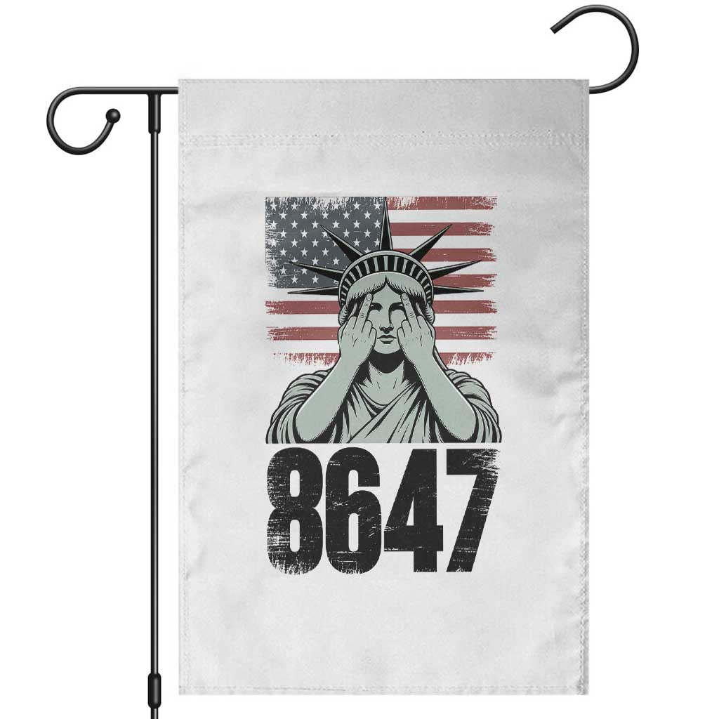 8647 Statue Of Liberty Garden Flag Political Satire Protest Poster Graphic TS12 White Print Your Wear