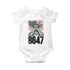 8647 Statue Of Liberty Baby Onesie Political Satire Protest Poster Graphic TS12 White Print Your Wear