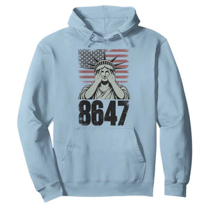 8647 Statue Of Liberty Hoodie Political Satire Protest Poster Graphic TS12 Light Blue Print Your Wear
