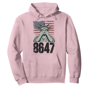 8647 Statue Of Liberty Hoodie Political Satire Protest Poster Graphic TS12 Light Pink Print Your Wear
