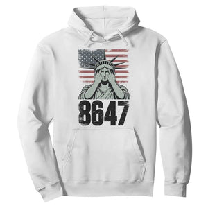 8647 Statue Of Liberty Hoodie Political Satire Protest Poster Graphic TS12 White Print Your Wear