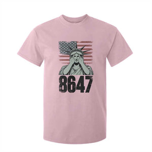 8647 Statue Of Liberty T Shirt For Kid Political Satire Protest Poster Graphic TS12 Light Pink Print Your Wear